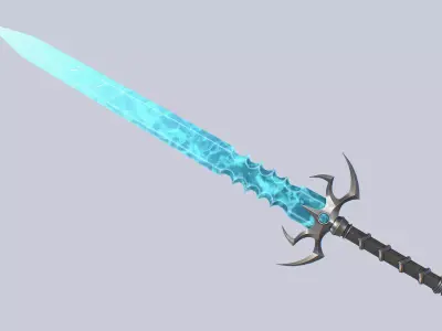 Ice blade Low-poly 3D model
