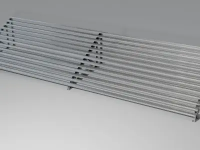 Indoor Gymnasium Bleachers  Low-poly 3D model