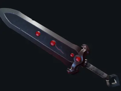 Vampiric Dagger Low-poly 3D model