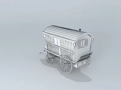 HALLOWEEN Gypsy Wagon Free 3D model
