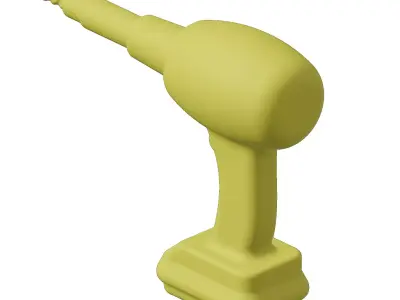 Plastic Cordless Power Drill Toy 3D model