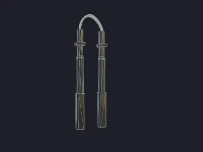 Dragon nunchucks Low-poly 3D model