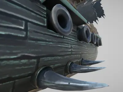 Ghost Ship Low-poly 3D model purchase