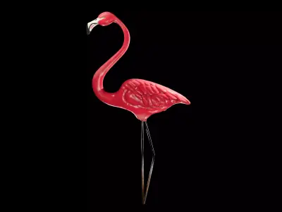 Plastic Flamingo Low-poly 3D model
