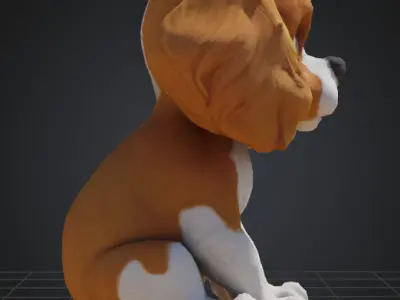 Dog Model - Cavalier King Charles Spaniel 3D model