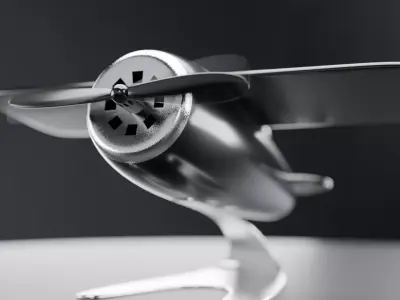 Miniature Propeller Toy Airplane 3D model