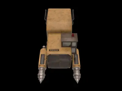 Space miner Low-poly 3D model