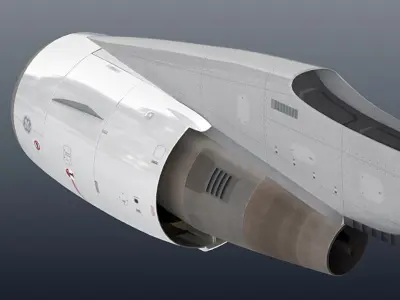 CF6-80C2 Jet Engine 3D model