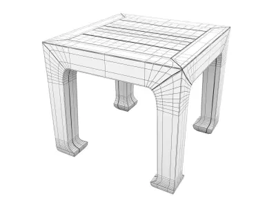 17th C Ming Dynasty Side Table 3D model
