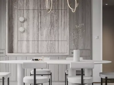 Industrial Living Interior scene 3D model 9