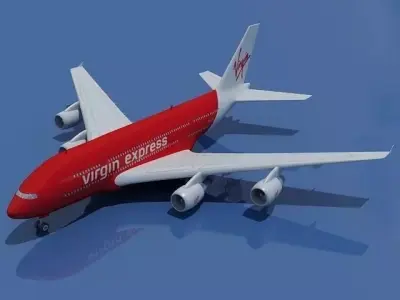 Virgin Express Model Airbus A380 3D model