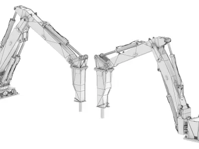 Rock Breaker Low-poly 3D model