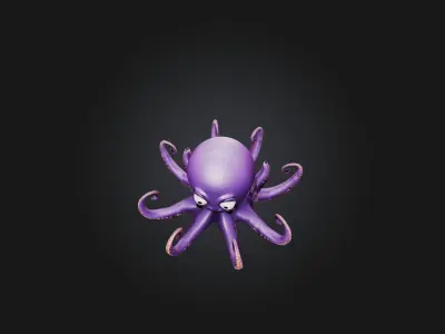 Cartoon Octopus 3D model