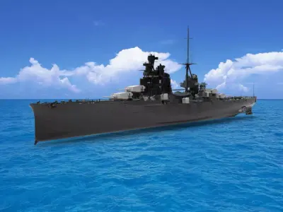 Italian cruiser Zara 3D model