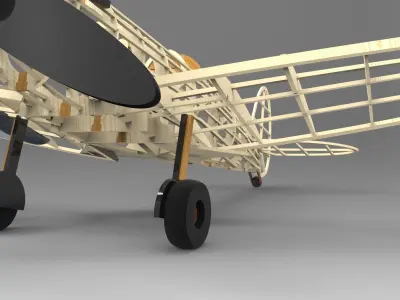 Model Spitfire fighter plane 3D model