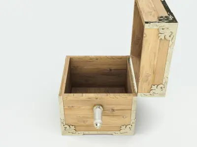 Ornate Wind Up Box 3D model