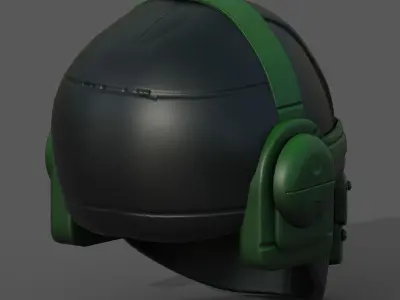 Helmet scifi fantasy futuristic military Scifi low  Low-poly 3D model