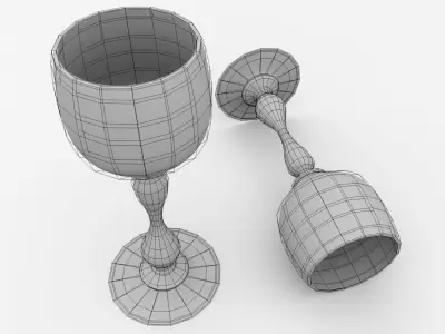 Wine Glass v2 3D model