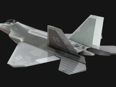F-22 Jet Low-poly 3D model