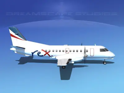 SAAB SF340 Rex Regional Express 3D model