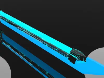 Plasma blade-Low Poly-PBR  Low-poly 3D model