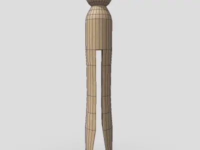 CC0 - Clothespin 2 Free low-poly 3D model