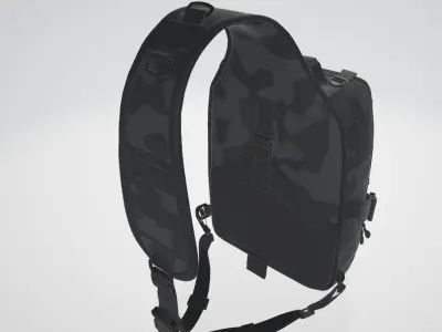 US Military style chest bag for travel 3D model