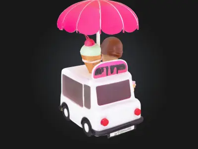 Ice Cream Dream Truck  Whimsical Wheels of Sweet Nostalgia 3D model