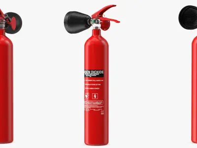 Carbon Dioxide 2Kg Fire Extinguisher 3D model