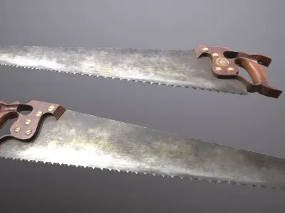 Hand Saw Low-poly 3D model shop