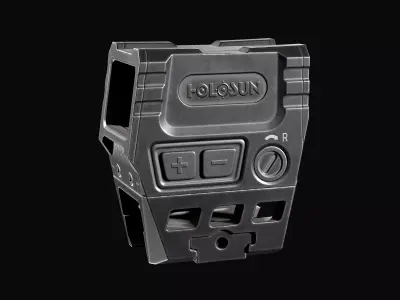 Red dot sight HOLOSUN OPEN REFLEX AEMS CORE Low-poly 3D model