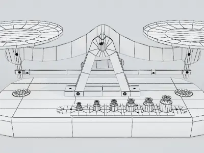 Old Balance Scale Low-poly 3D model