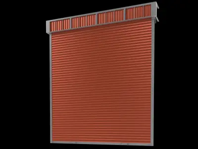Roll up door 2 Low-poly 3D model