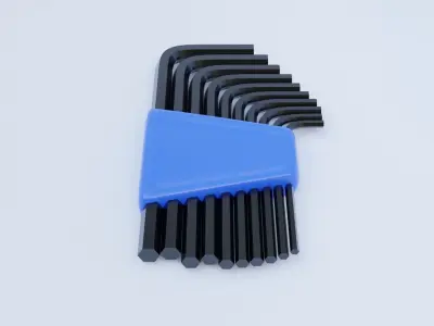 Allen Keys Low-poly 3D model