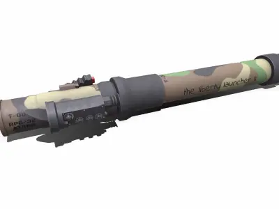 RPG-32 Anti-tank Rocket Launcher Low-poly 3D model