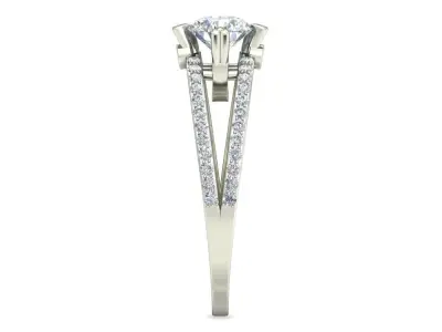 Solitaire Engagement Ring 3D print model 30