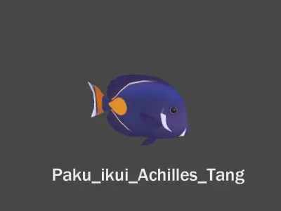3D Casual Fish Animation Pack Low-poly 3D model
