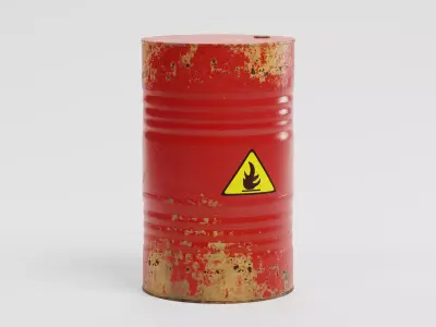 -Flammable Barrel- 3D model
