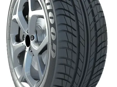 wheel Rim Tire 20 3D model