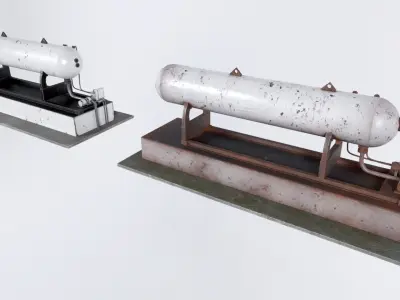 Gas Tank Low-poly 3D model order