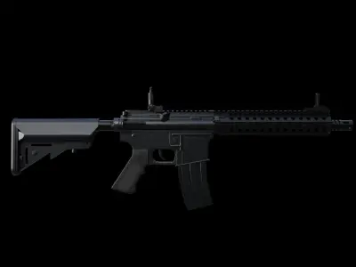 DDMK-18 realistic model rifle Low-poly 3D model