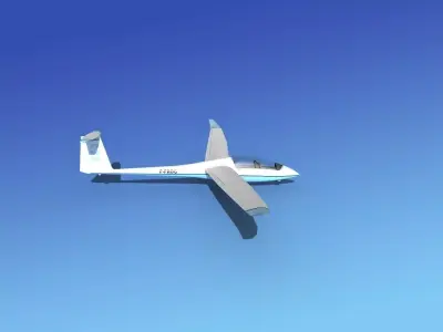 Duo Discus Sailplane 3D model 3