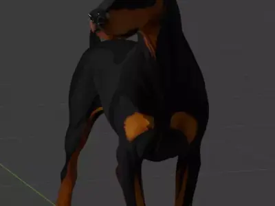 Doberman Dog 3D MODEL 3D model