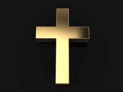BOXED CROSS ANTIQUE RUSTIC STYLE RELIGIOUS FASHION PENDANT 3D print model