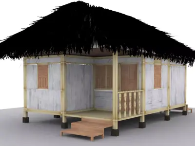 Sundanese traditional Suhunan Jolopong Low-poly 3D model