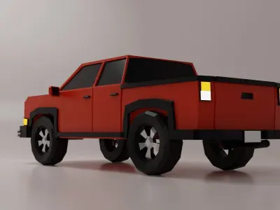 LOW-POLY TRUCK toy Free 3D model