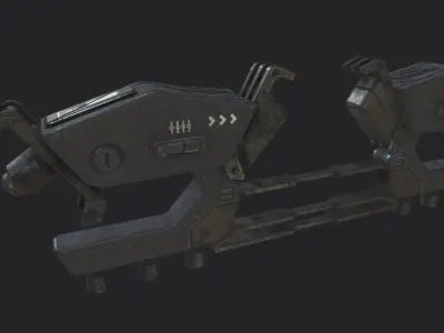 Scifi hard surface pliers Low-poly 3D model