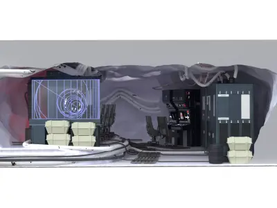 Set 3b Echo Base Control Room Ice side 1-18 scale Hasbro Kenner 3D print model