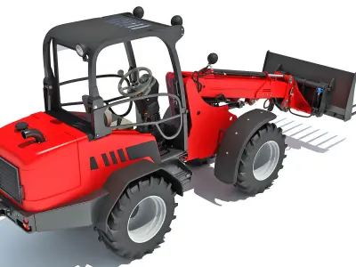 Grab Bucket Telehandler 3D model