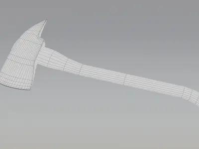 fire equipment set Low-poly 3D model